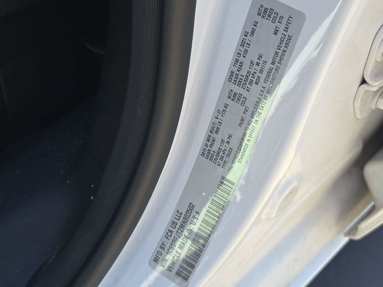 2021 RAM 1500 Laramie