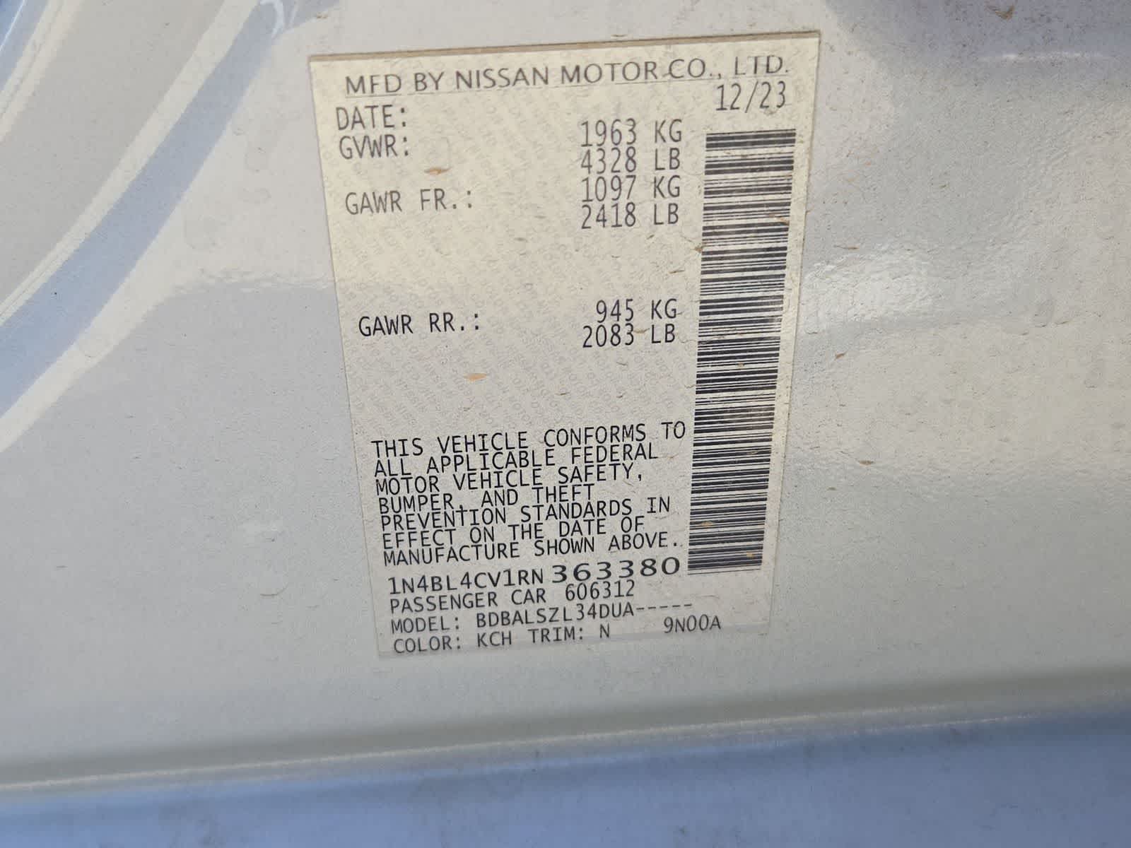 2024 Nissan Altima 2.5 SR
