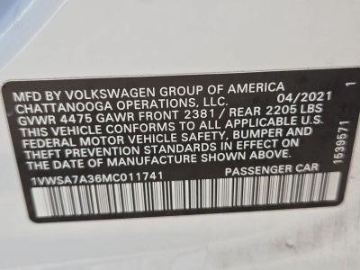 2021 Volkswagen Passat 2.0T SE