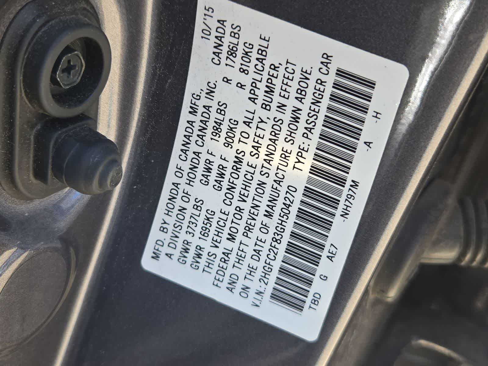 2016 Honda Civic Sedan EX