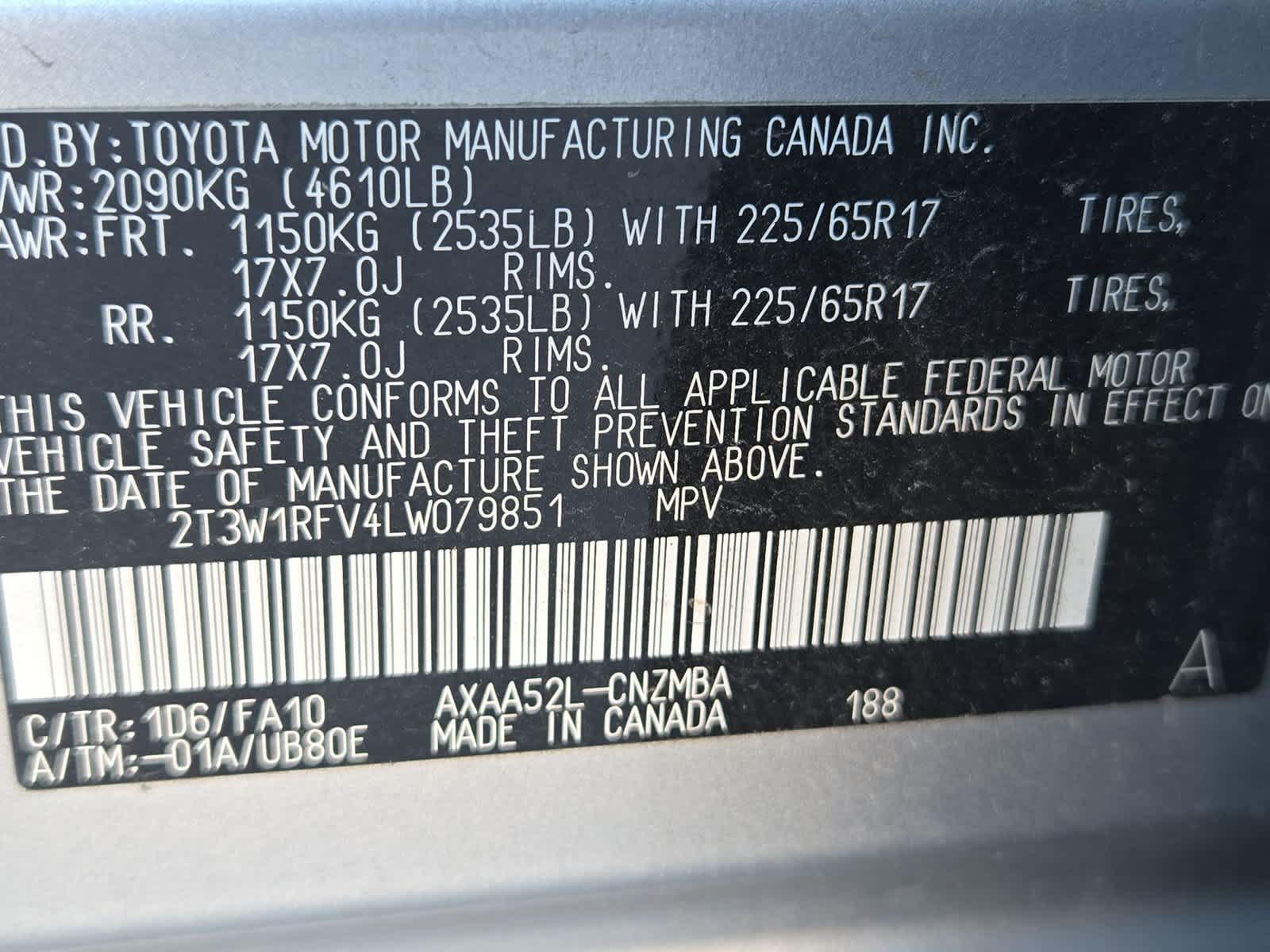 2020 Toyota RAV4 XLE
