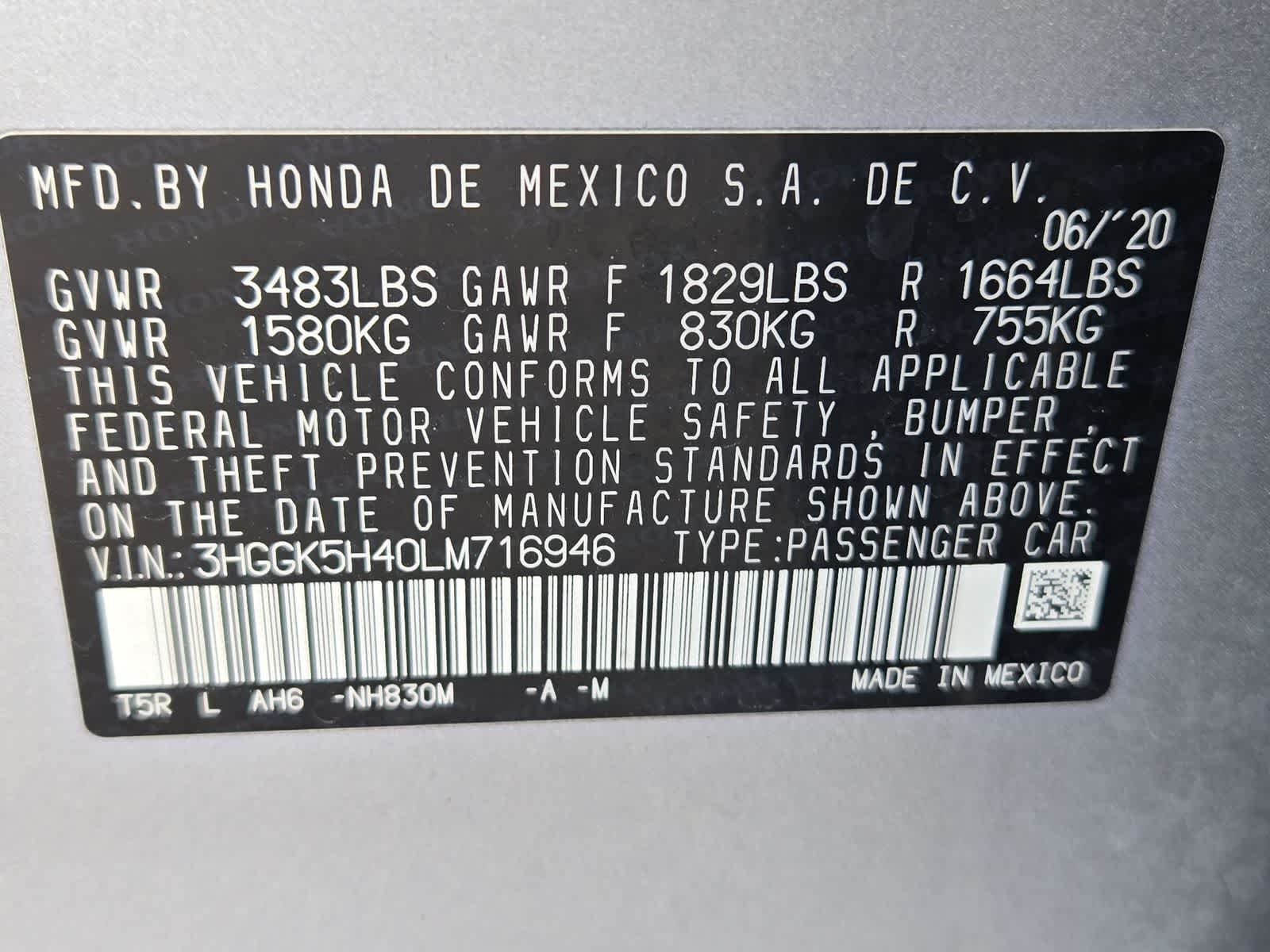 2020 Honda Fit LX