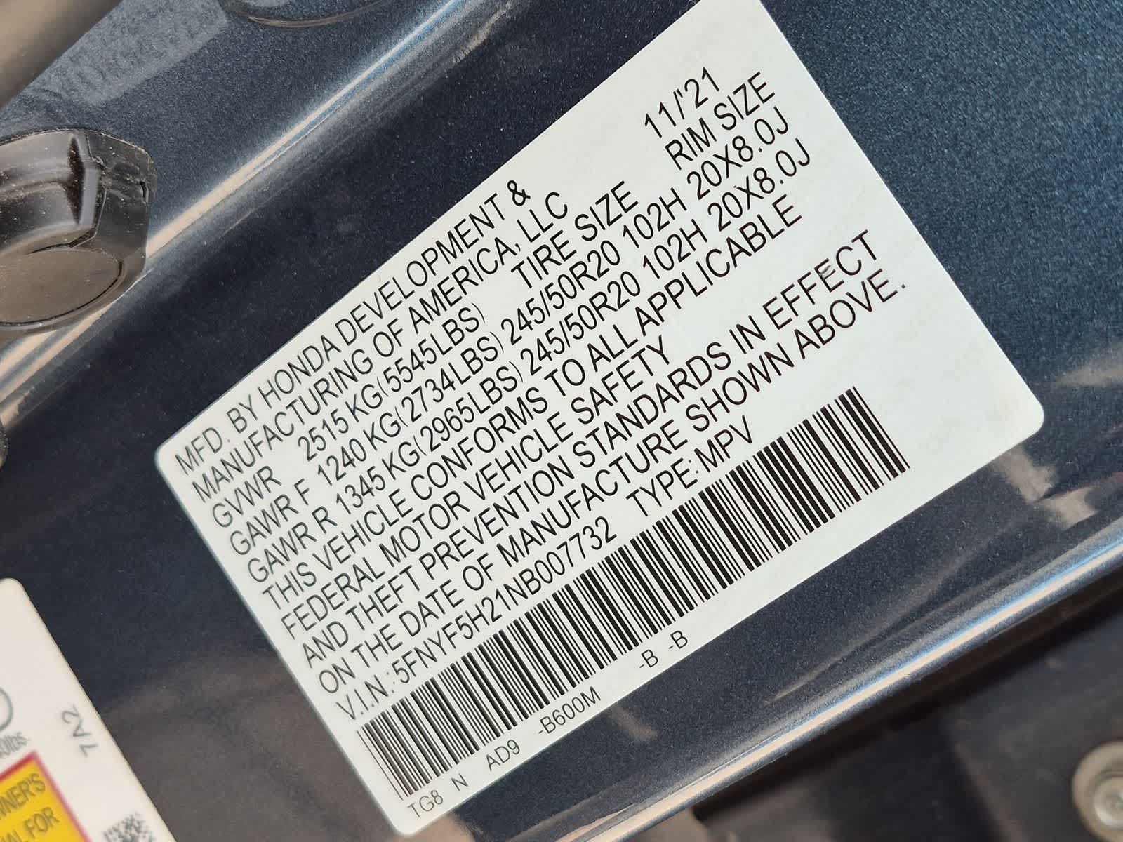 2022 Honda Pilot Special Edition