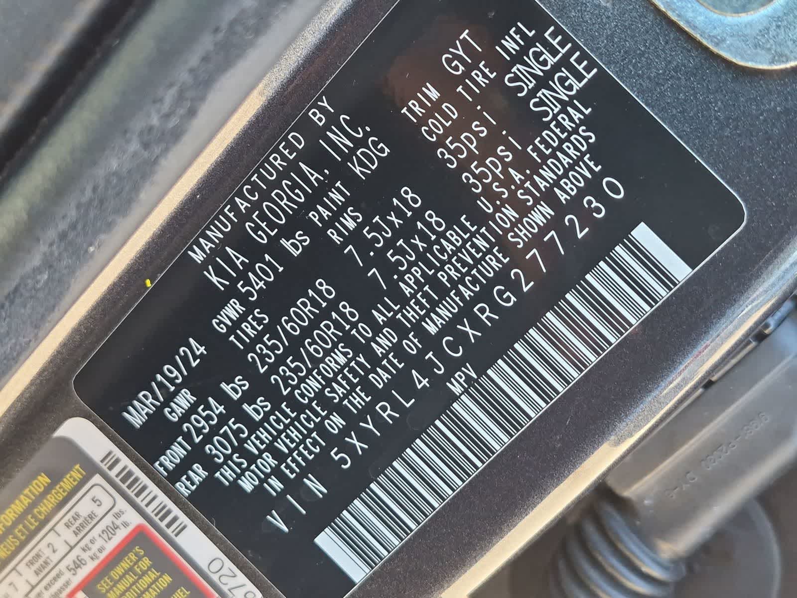 2024 Kia Sorento S