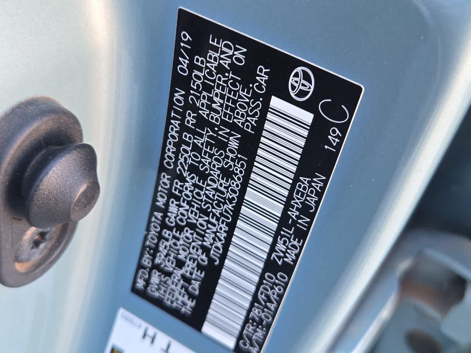 2019 Toyota Prius LE
